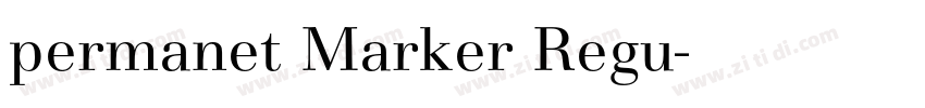 permanet Marker Regu字体转换